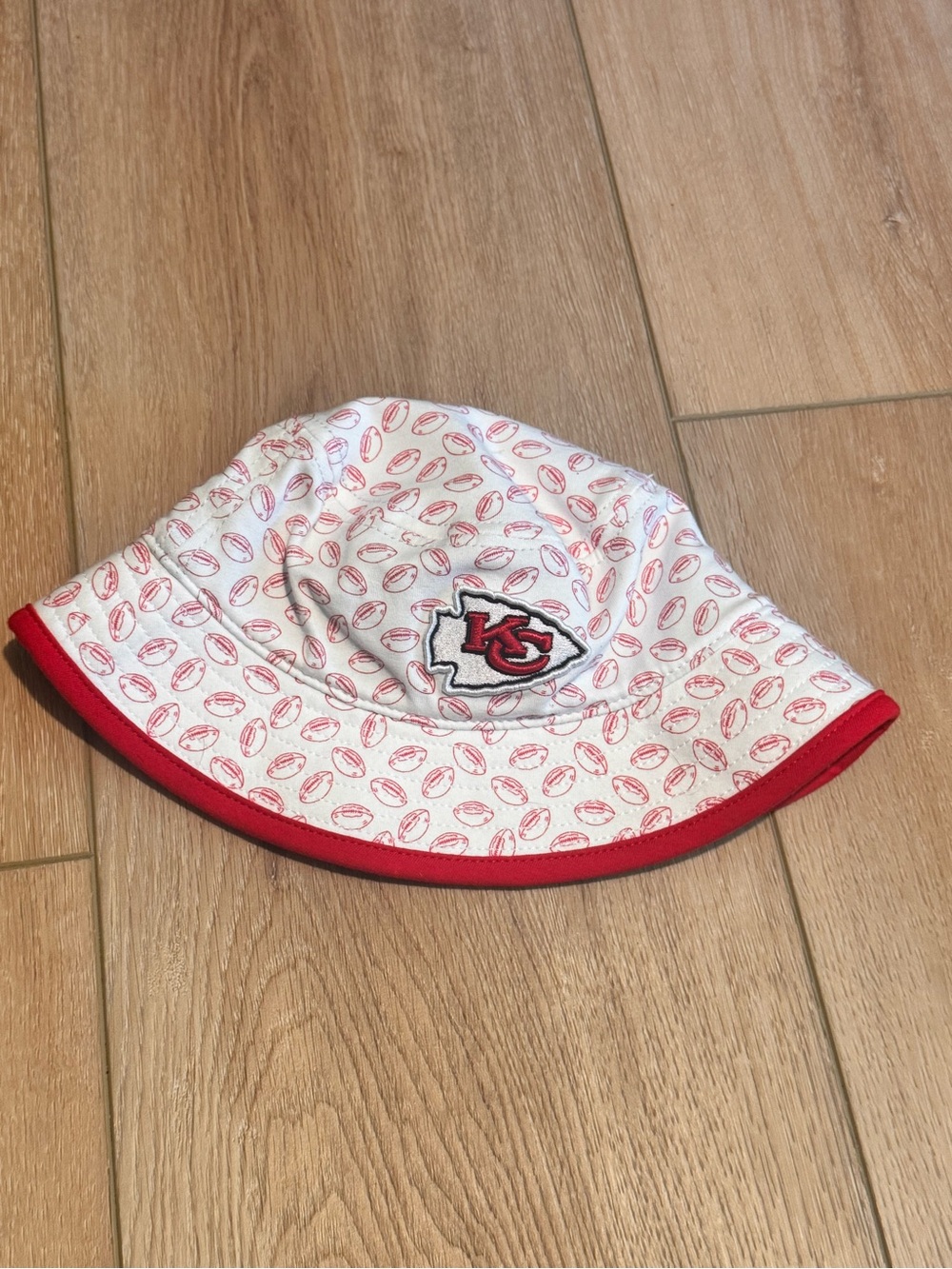 New Era Kids White & Red Kansas City Chiefs Bucket Hat